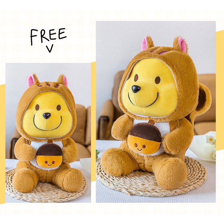 Gấu Pooh Nhồi Bông Thiết Kế Dễ Thương Xinh Xắn