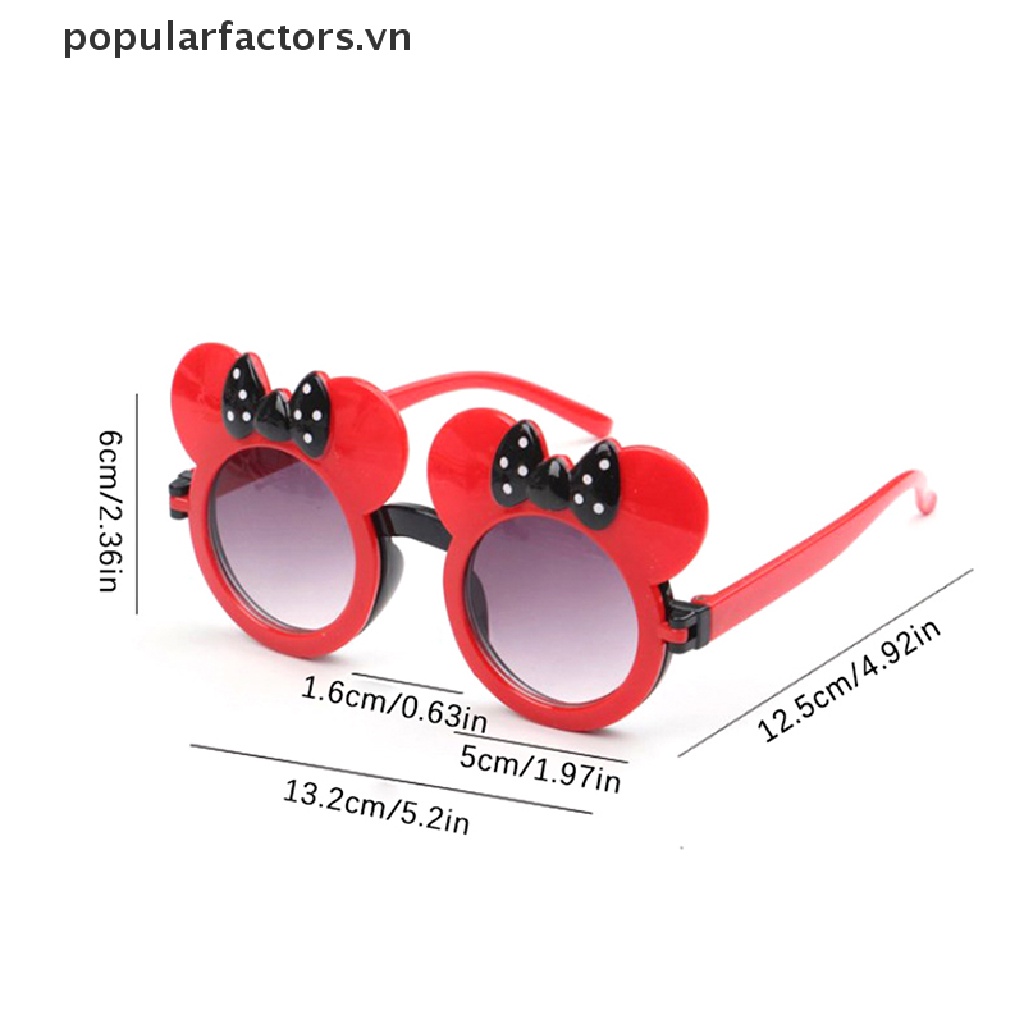 Kính Mát Kiểu Lật Hình Tai Chuột Hoạt Hình Cổ Điển Cho Bé Gái [VN]