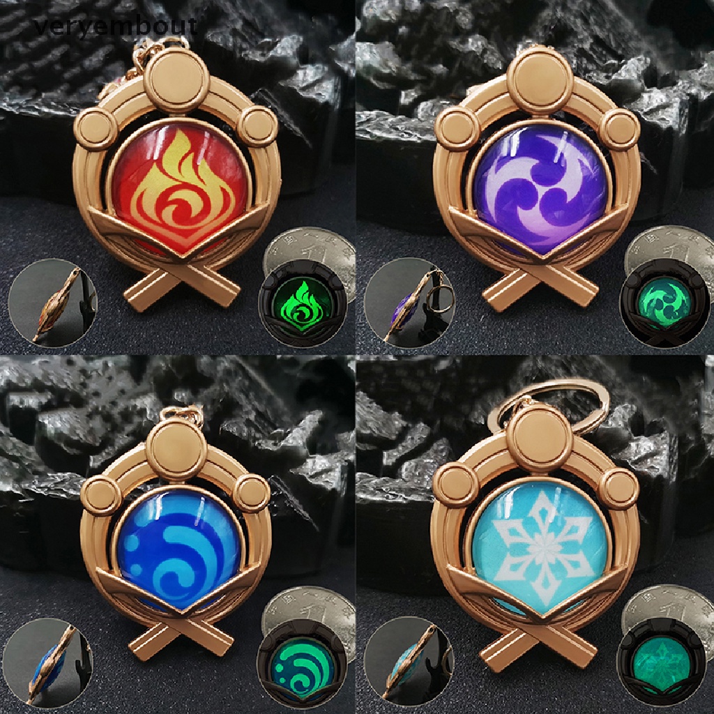 Móc Khóa Hai Mặt Bằng Acrylic Phát Quang Hình Đôi Mắt Thần Chết Độc Đáo