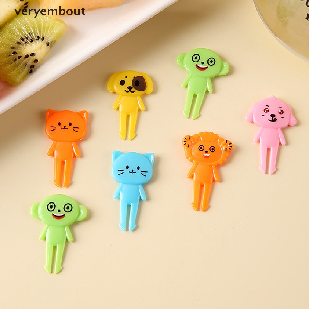 Nĩa Ăn Trái Cây Hình Động Vật Hoạt Hình Mini Dễ Thương Dùng Trang Trí Cho Trẻ Em
