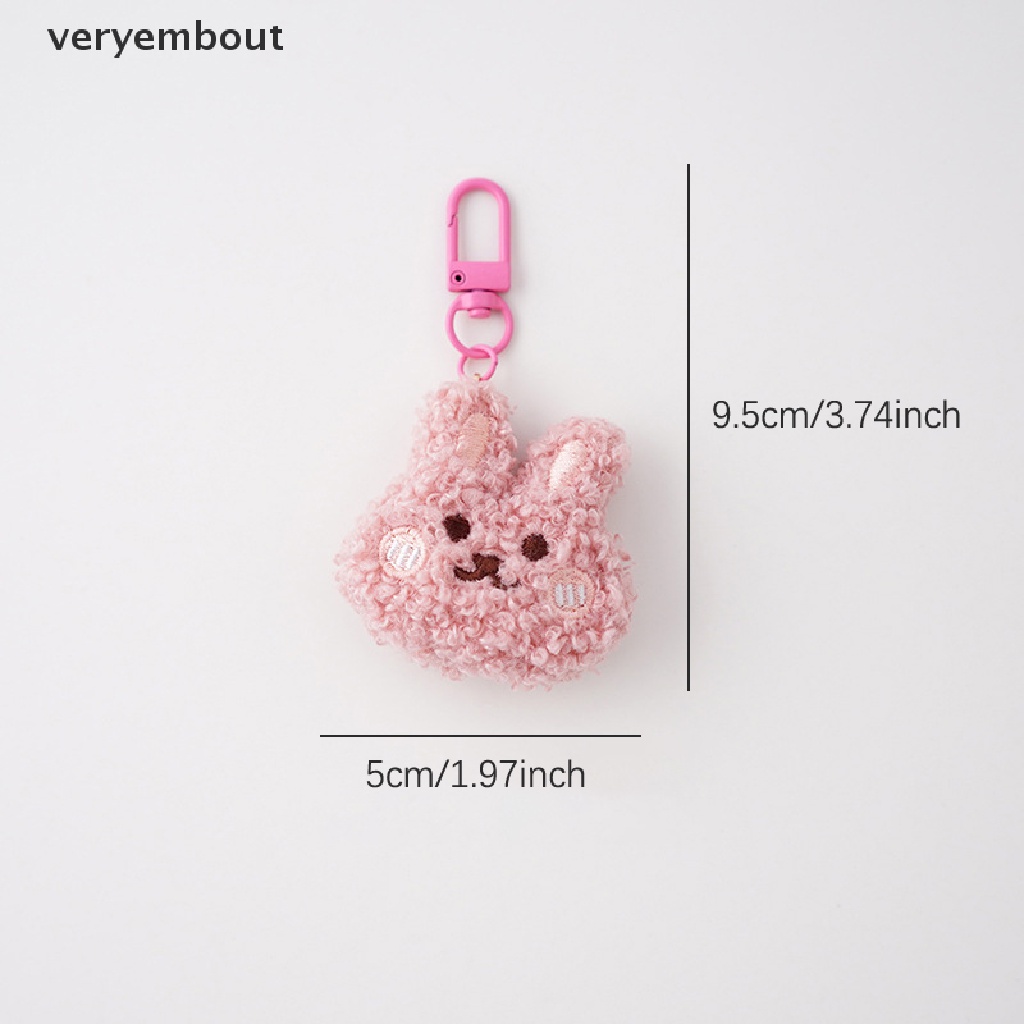 Móc Khóa Hình Thỏ Nhồi Bông Dễ Thương Sáng Tạo