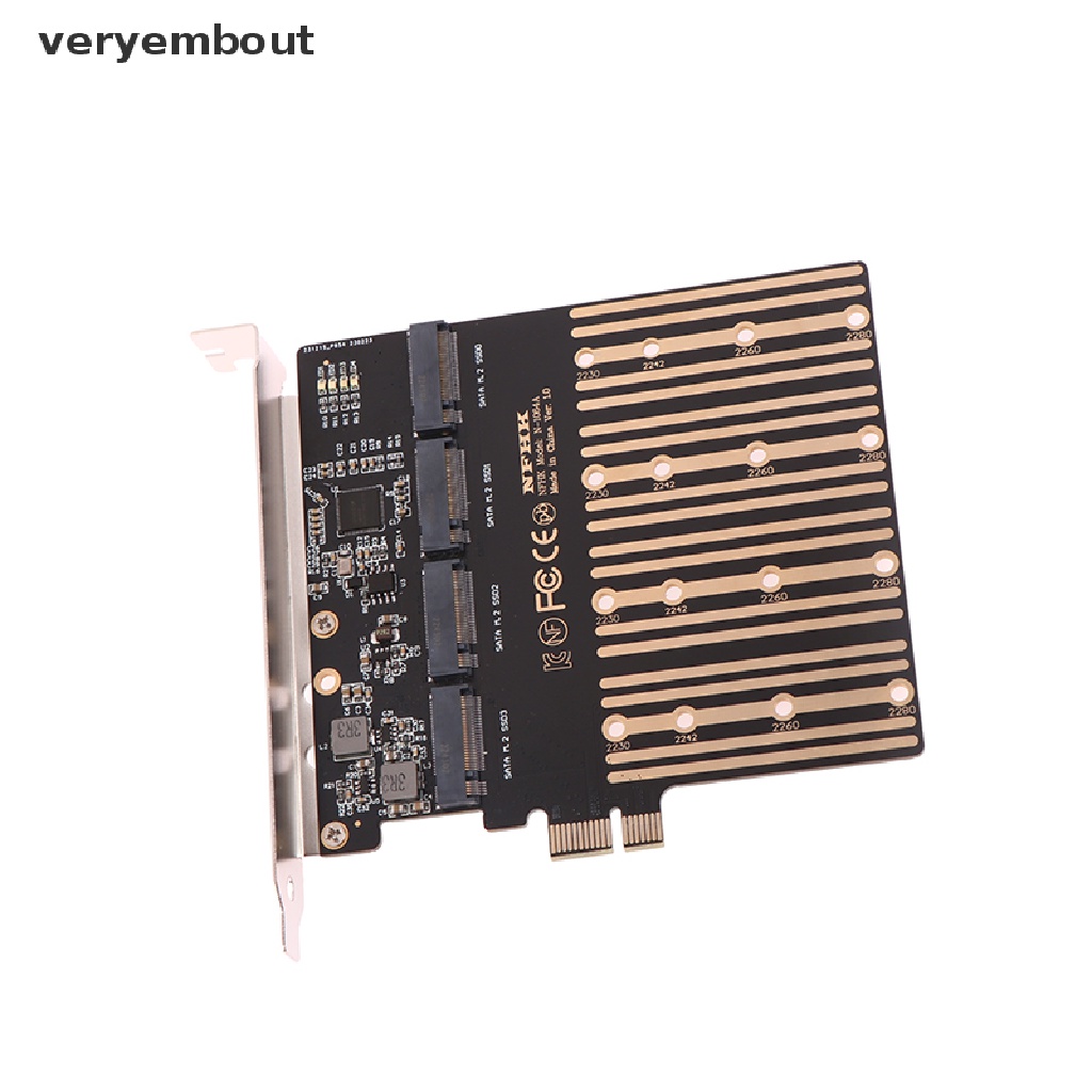 Bộ ĐiềU HợP PCIE Sang M2 PCI Express X1 3.0 4 CổNg B Key M.2 NGFF SATA SSD Chuyên DụNg