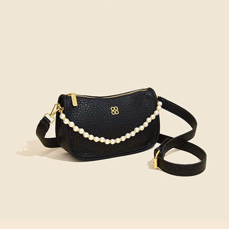 Ielgy Túi Đeo Vai Đính Ngọc Trai Đơn Giản Chất Lượng Cao Phong Cách retro Cho Nữ