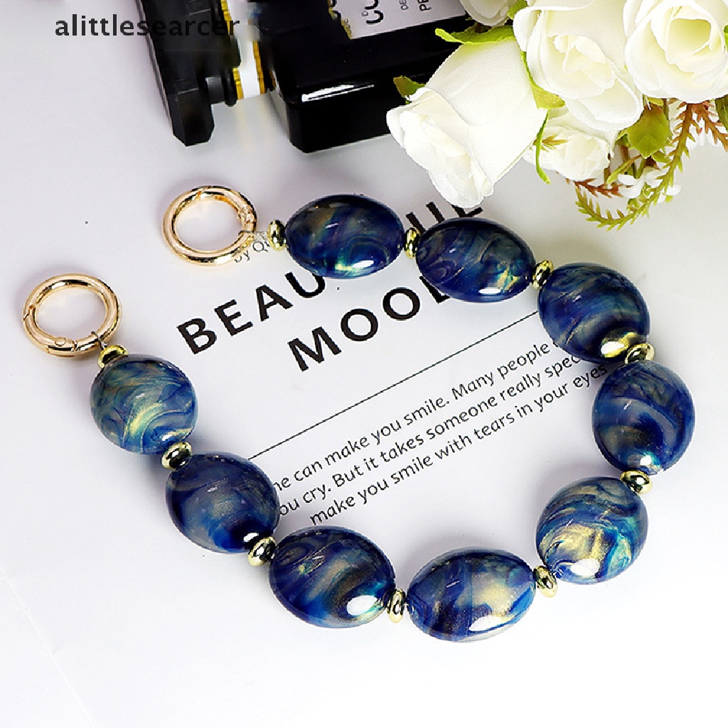 Set 5 Hạt Kim Tuyến Acrylic 29x24MM Tạo Hiệu Ứng Lỗ Thẳng Dùng Làm Đồ Trang Sức DIY