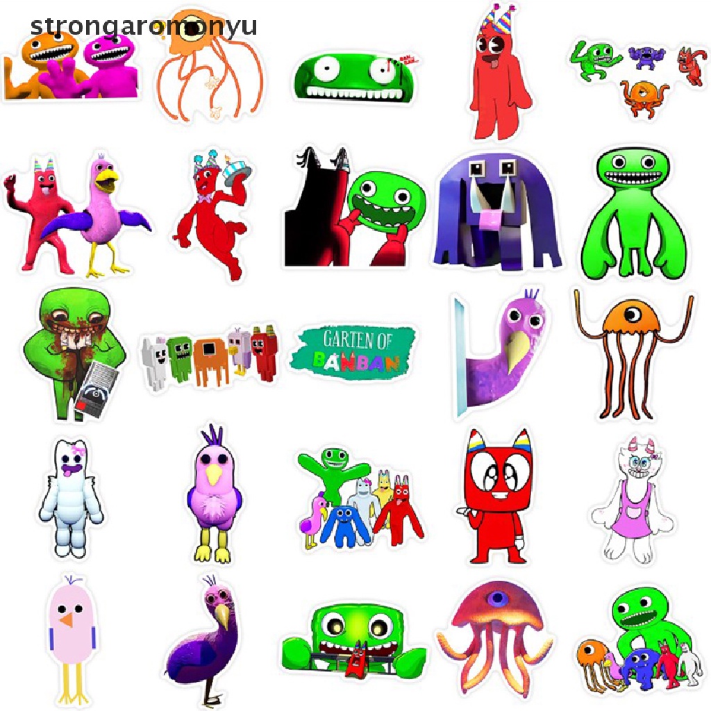 Bộ 50 Sticker Họa Tiết Hoạt Hình Garten of Banban Horror Dễ Thương Trang Trí Sổ Tay DIY