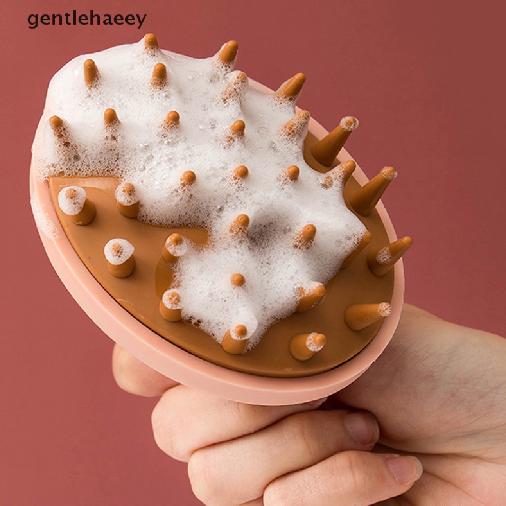 Bàn Chải Tắm Massage Da Đầu Bằng Silicone