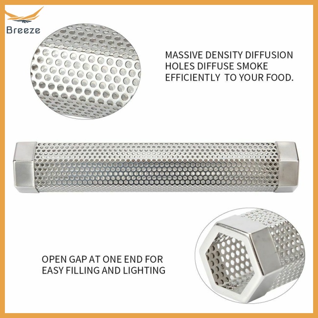 Hộp Lưới Hình Lục Giác Bằng Thép Không Gỉ 12 Inch Dùng Nướng Bbq Ngoài Trời