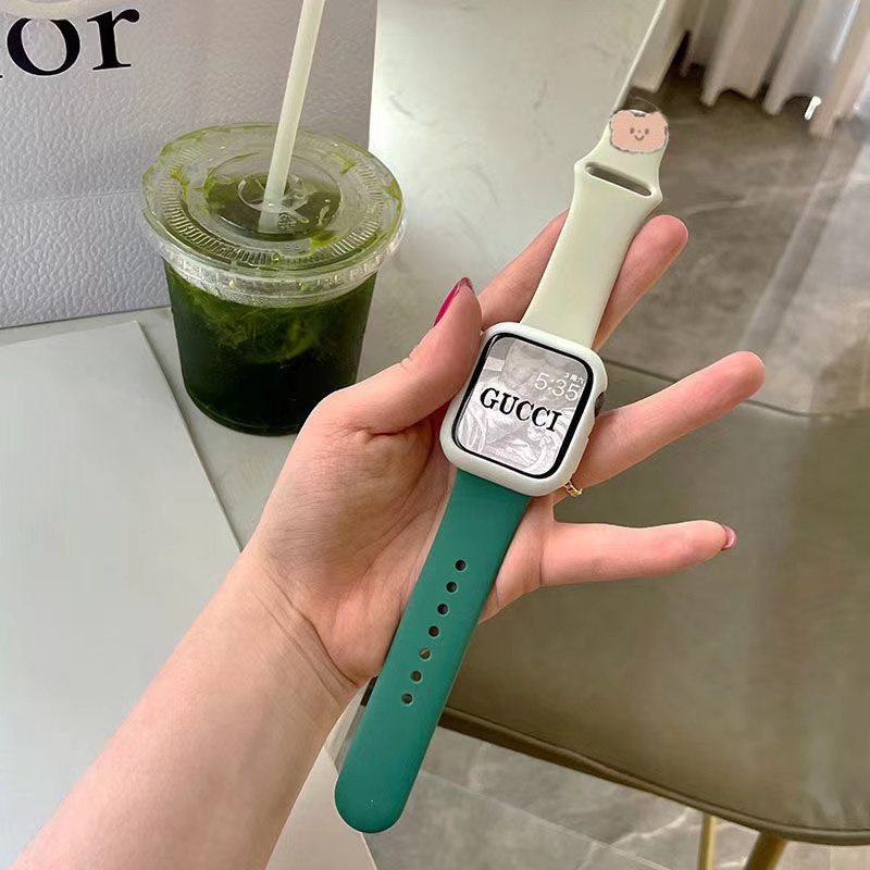 Dây Đeo Đồng Hồ Bằng Cao Su Silicone 49mm 45MM 41MM 40MM 44MM 42MM 38MM 45 41 MM Cho i-watch Series ultra 8 7 6 5 4 3 2