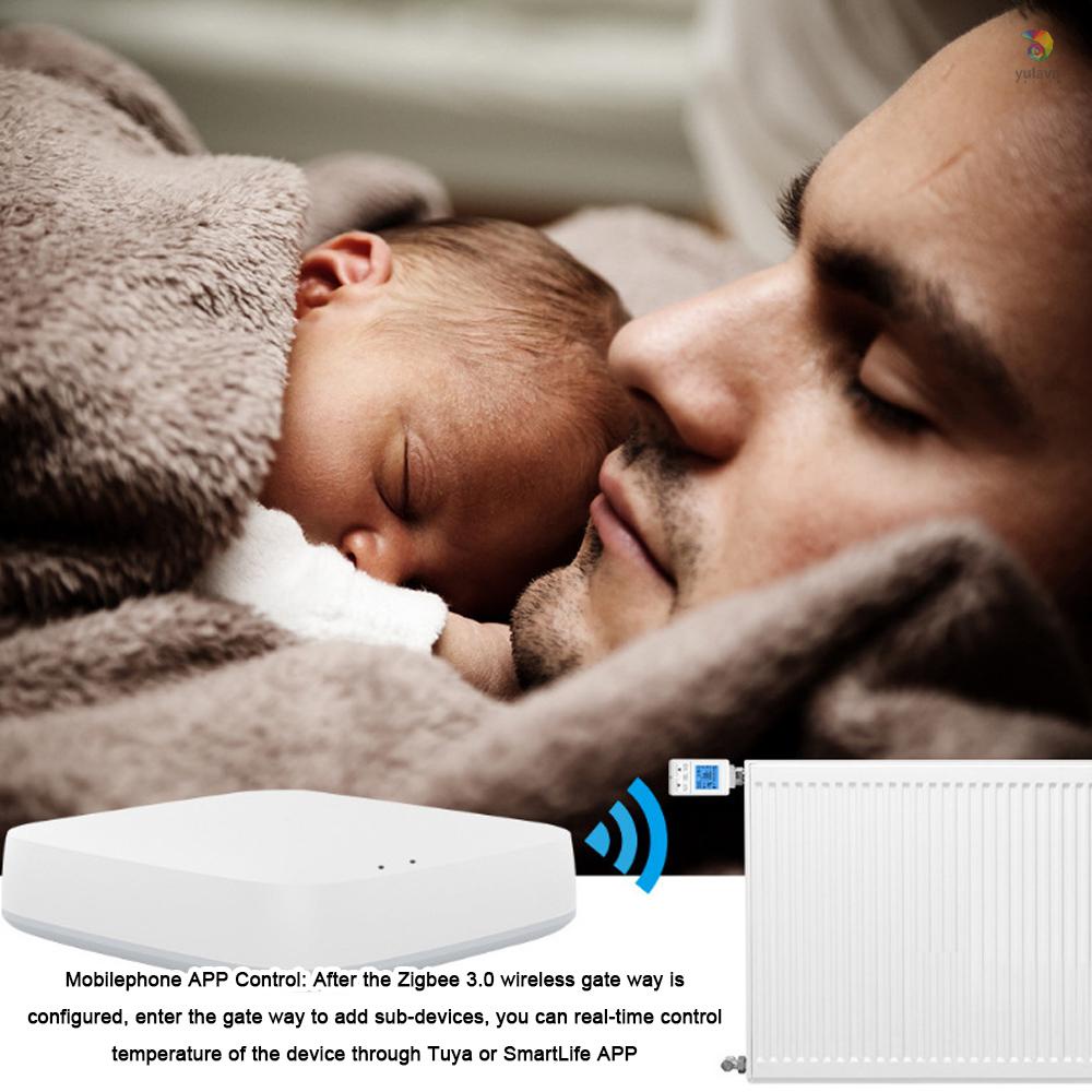 Van Tản Nhiệt TRV Điều Khiển Nhiệt Độ Thông Minh yala) Tuya Zigbee Màn Hình LCD