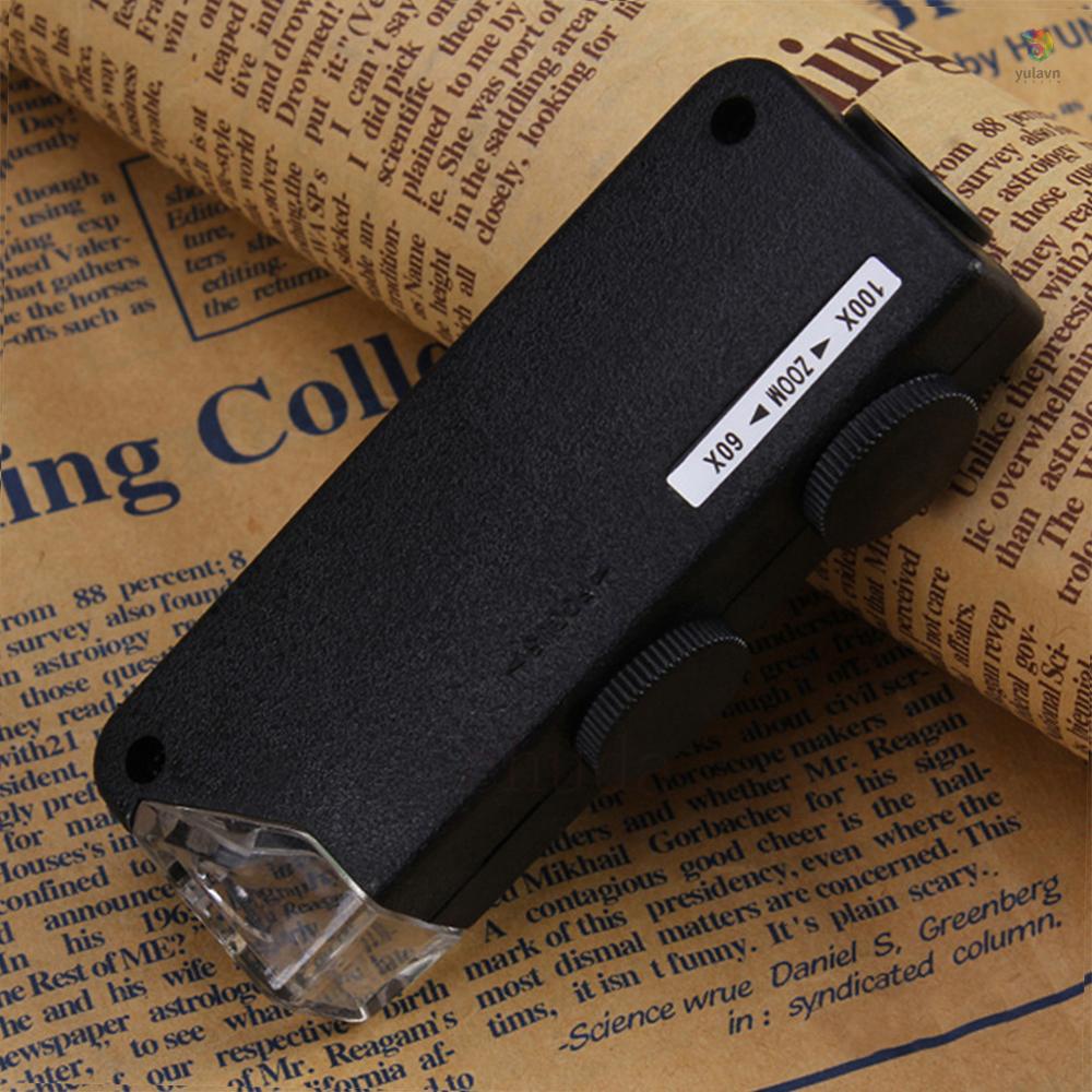 Kính Hiển Vi Mini Bỏ Túi Có Đèn LED Cho MicroBrite Plus 60x-100x