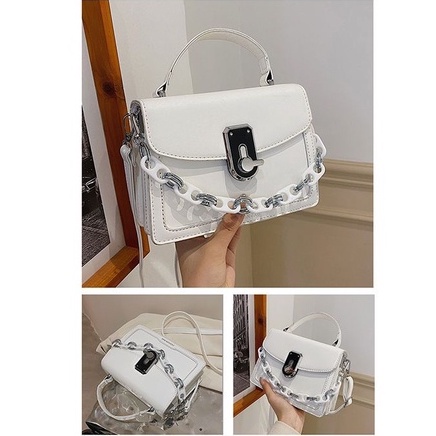 Túi Mới Dây Chuyền Thời Trang Nữ Hợp Thời Trang Phiên Bản Hàn Quốc Túi Messenger Túi Vuông