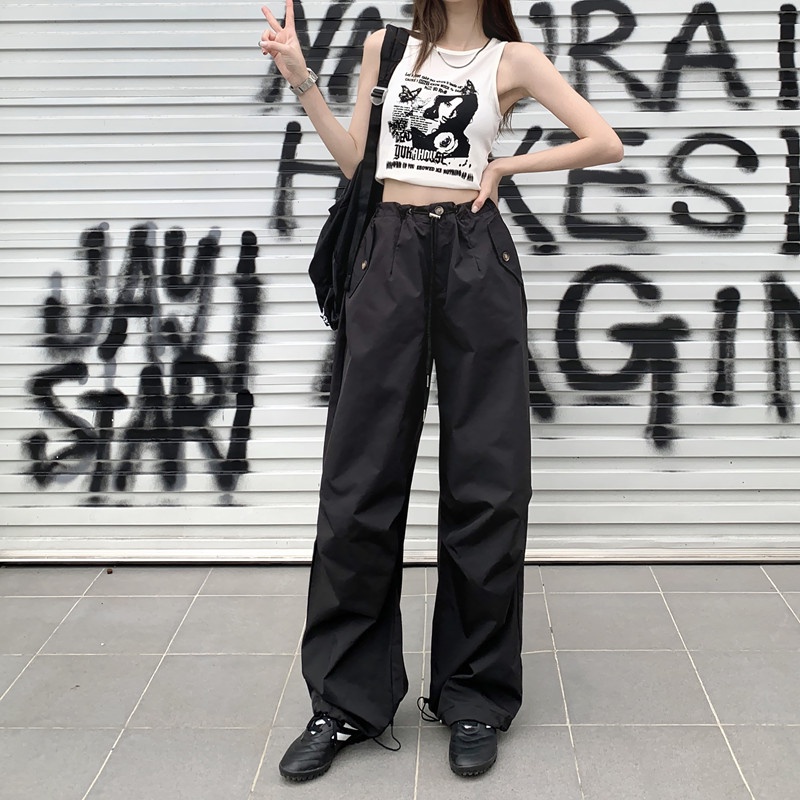 Quần Dài Ống Rộng RENJIANVSHENG Thời Trang Cá Tính