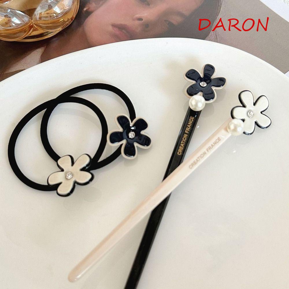 Dây Buộc Tóc Cao Su Họa Tiết Hoa Thanh Lịch Cho Nữ