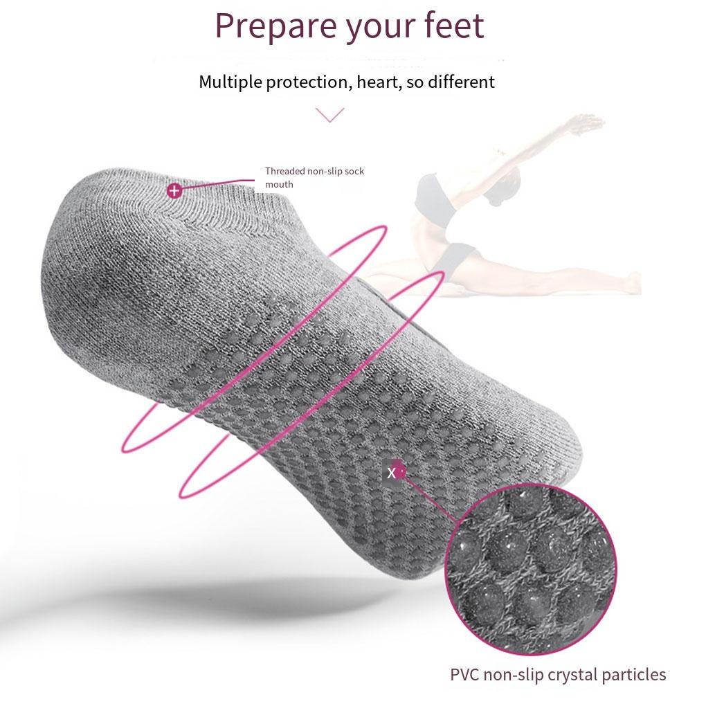 1 Đôi Vớ Cotton Tập Yoga Màu Trơn Đơn Giản Dành Cho Nữ