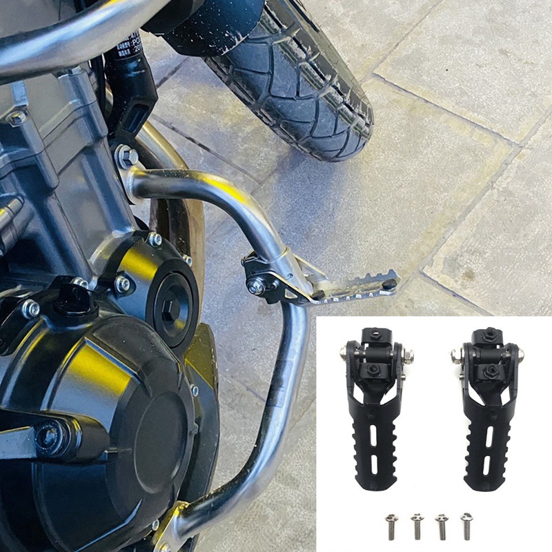 Phụ Kiện Gác Chân Phía Trước 22-25Mm Màu Đen Chuyên Dụng Cho Xe Mô Tô BMW R1250GS R 1200 GS Adv Adventure