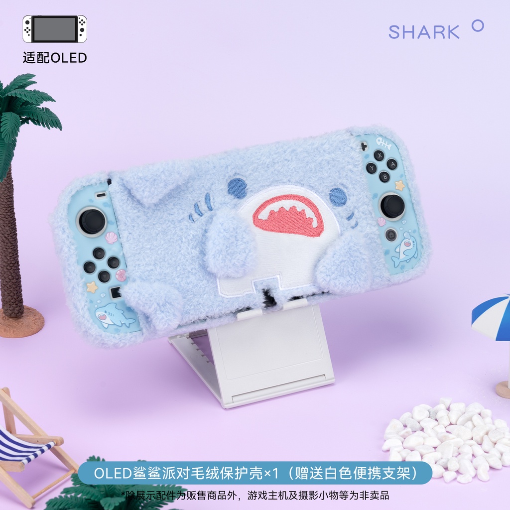 Ốp Bảo Vệ Máy Chơi Game Nintendo Switch Hình Cá Mập Nhồi Bông Dễ Thương