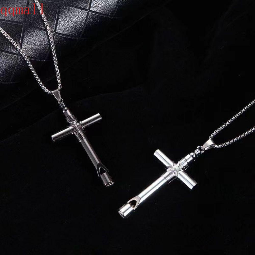 Vòng Cổ Choker Hình Còi Thánh Giá Đơn Giản Phong Cách Gothic Punk Halloween