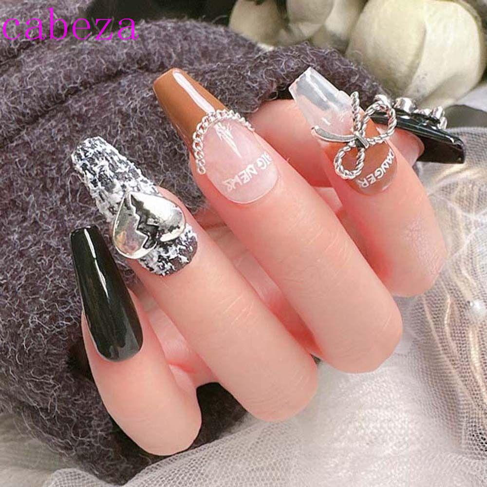 Phụ Kiện Trang Trí Móng Tay Bằng Hợp Kim Họa Tiết Trái Tim 3D Xinh Xắn