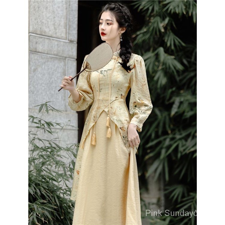 Sườn Xám Cách Tân Phong Cách Trung Hoa Thời Trang Xuân Hè Mới Cho Nữ