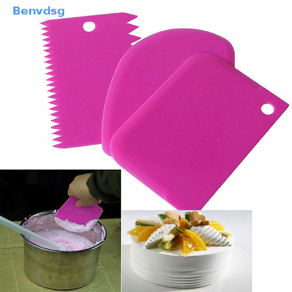Set 3 Dụng Cụ Cạo Tạo Hình Trang Trí Bánh Bằng Nhựa