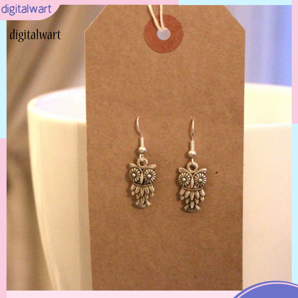 Kỹ Thuật Số| 1 Đôi Bông Tai Móc Hình Chim Cú Bằng Hợp Kim Kẽm Phong Cách Bohemian Dành Cho Nữ