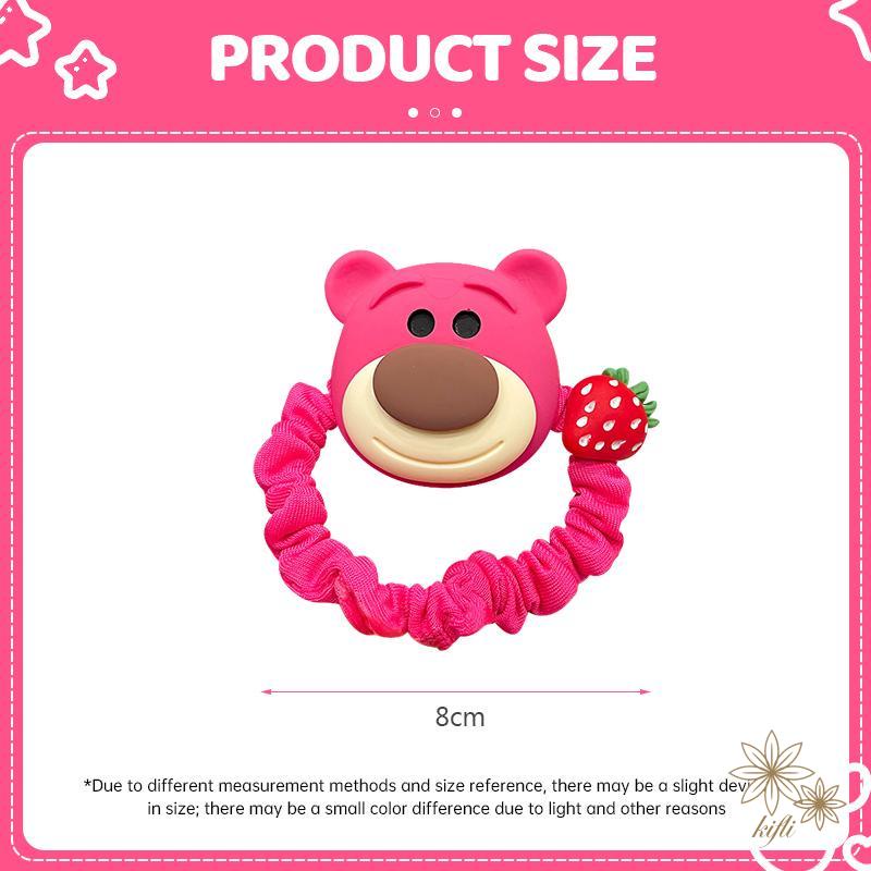 Dây tóc Cài Tóc Hình Gấu / Dâu Tây Bằng Lông Nhung Dễ Thương Xinh Xắn