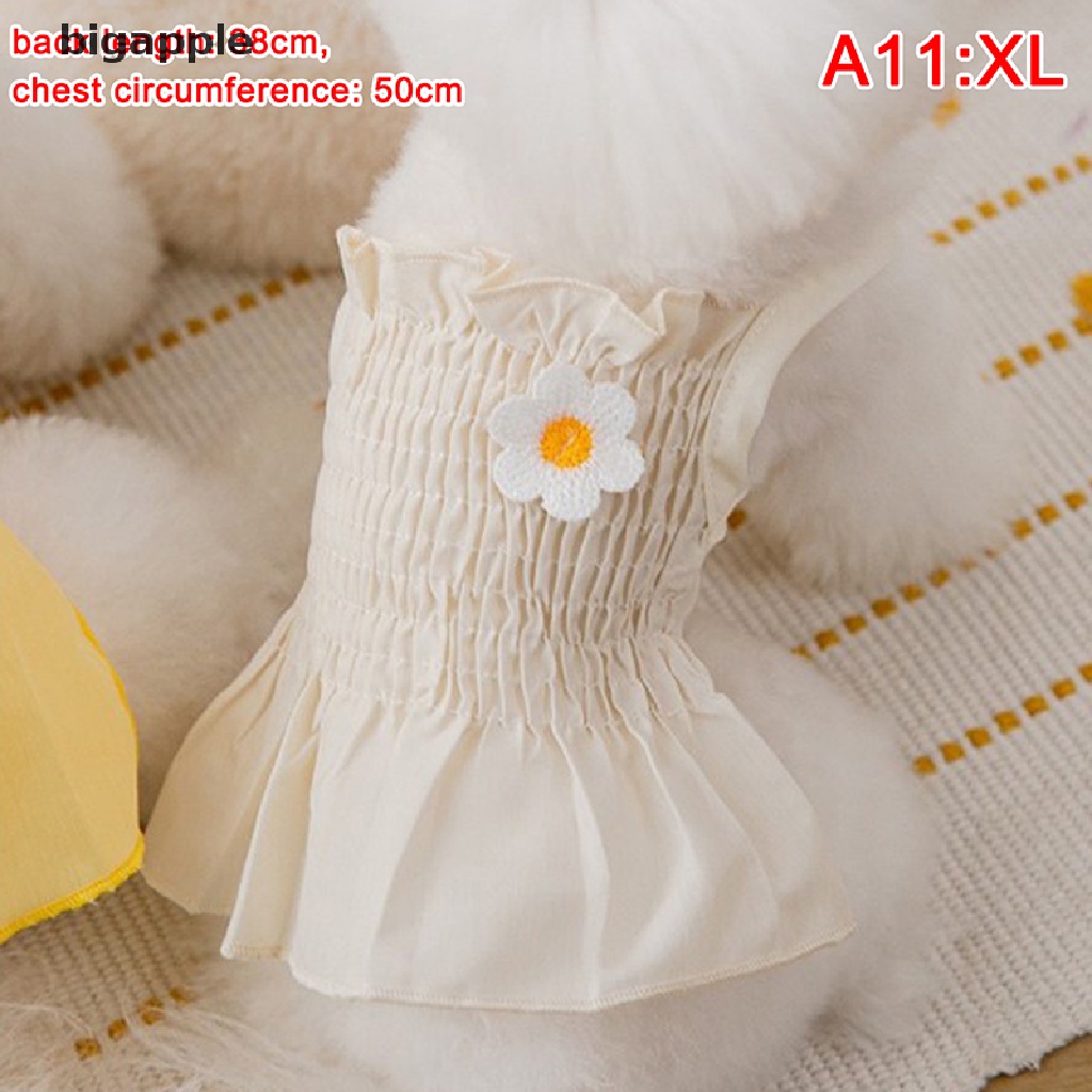 Bigapple Váy hoa cúc Mùa Hè Không Tay Ngọt Ngào Siêu Mỏng Nhỏ Yollow Mascotas RDG Cho Cún Cưng