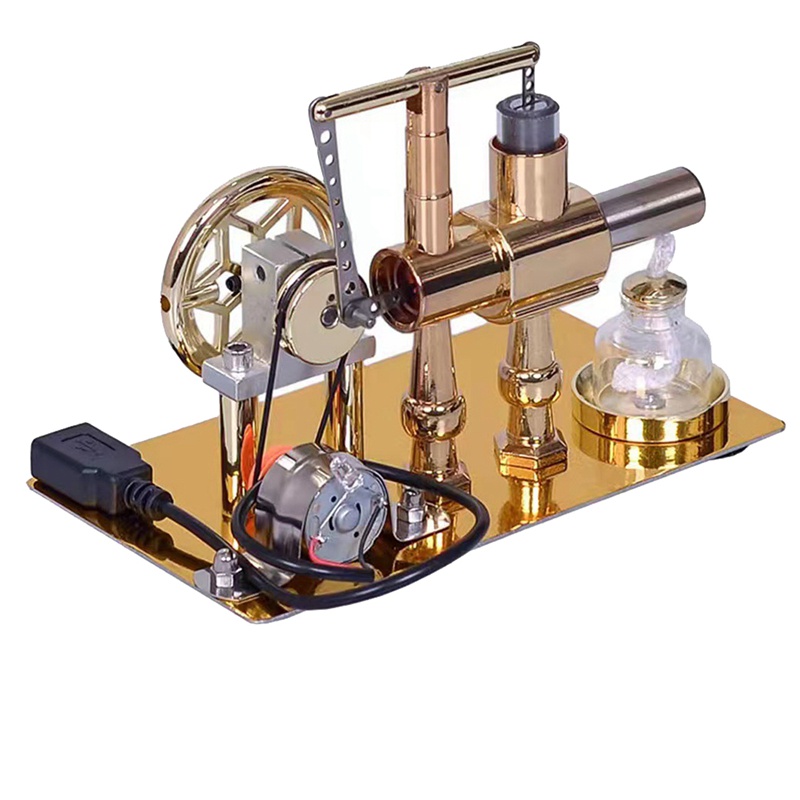 1 Mô Hình Động Cơ Stirling Mini Màu Vàng