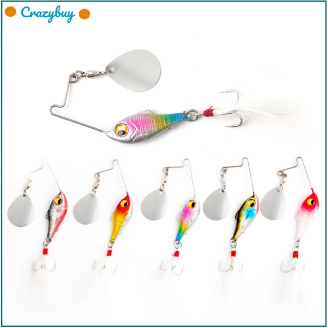 CR Compound Rotating Fishing  Lure Baits 3d Fish-shaped Three Feather Hook Perch Hmyy Mouth False Baits