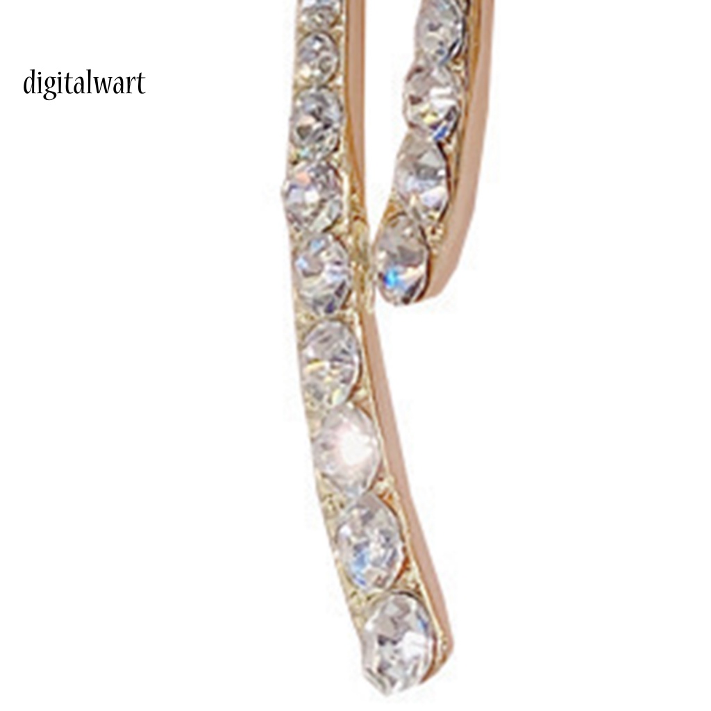 Kỹ Thuật Số| 1 Đôi Bông Tai Đuôi Cá Dài Đính Đá Trang Nhã Dành Cho Nữ