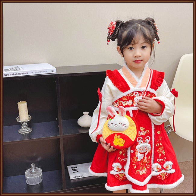 Túi Đeo Chéo Mini Họa Tiết Thỏ Hoạt Hình Xinh Xắn Dành Cho Nữ