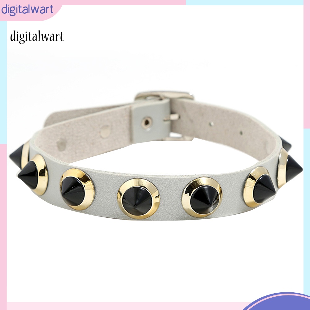 Kỹ Thuật Số| Vòng Cổ Choker Da Đính Đinh Tán Phong Cách Punk Phá Cách Dành Cho Nữ