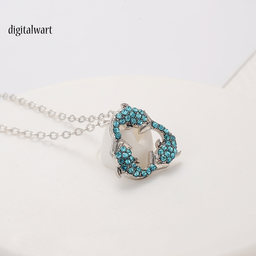 Kỹ Thuật Số| Vòng cổ Mặt Cá Heo Đính Đá Dễ Thương