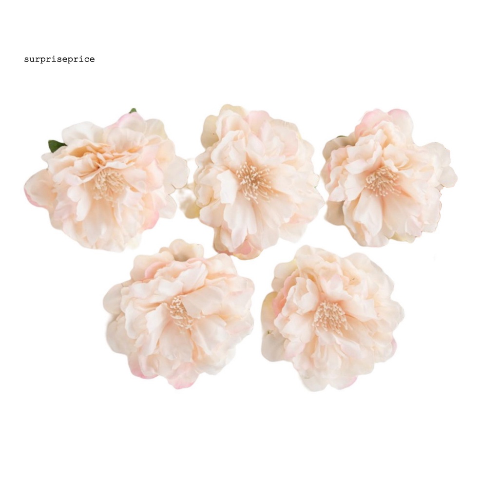 Bộ 5 Bông Hoa Mẫu Đơn Nhân Tạo Dùng Làm Đạo Cụ Chụp Ảnh DIY