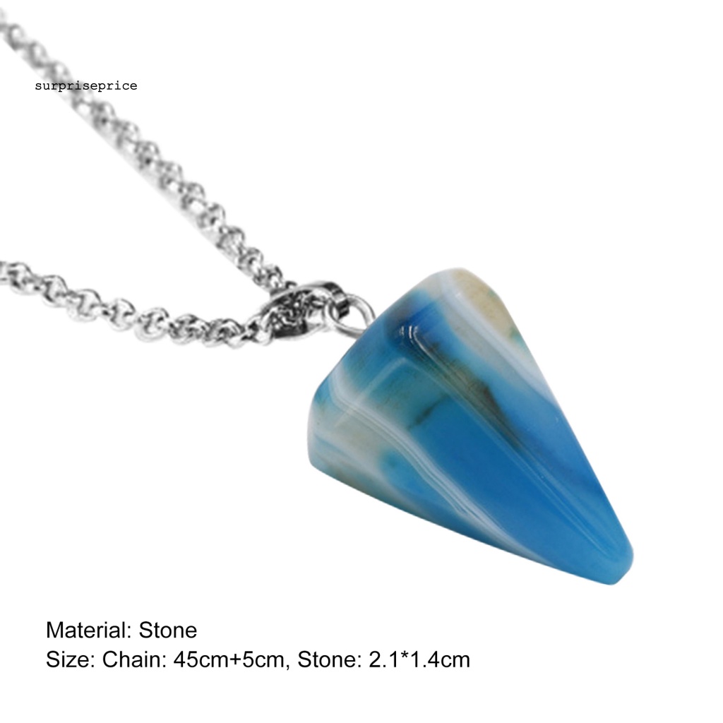 Vòng cổ Mặt Đá Lục Giác Bắt Mắt Thanh Lịch Cho Nữ