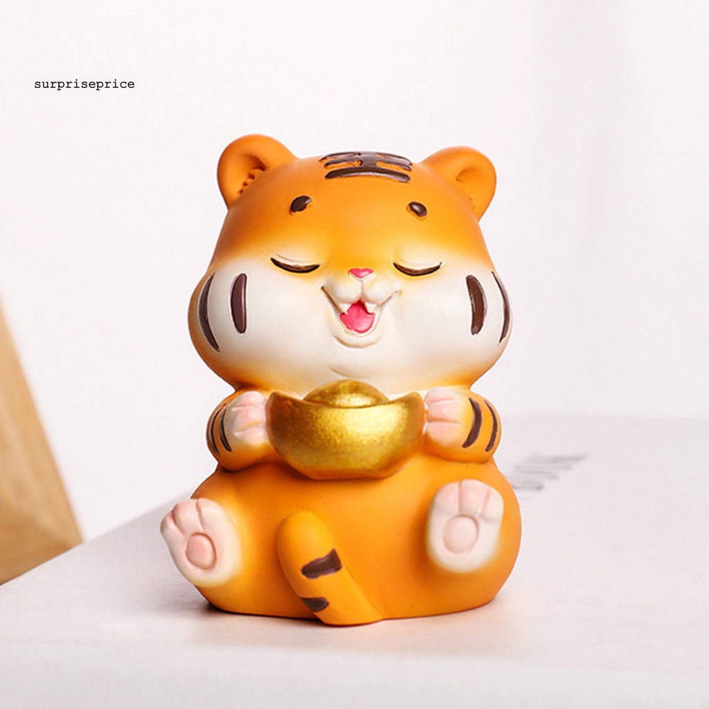 Spa Tượng Hổ Mini Tinh Xảo Vui Nhộn Làm Việc Điều Chỉnh Tư Thế Cầm Đồ Dùng Năm Mới DIY Cho Lễ Hội Mùa Xuân