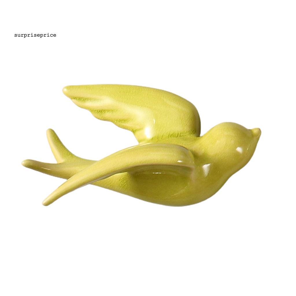 Phụ Kiện Treo Tường Trang Trí Hình Chú Chim 3D Bằng Gốm