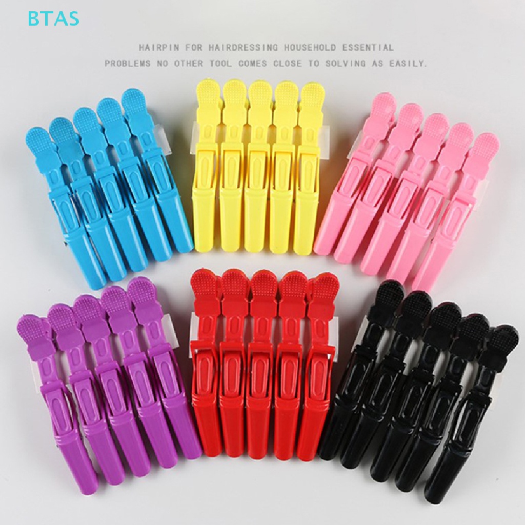 Set 5 Kẹp Tóc Càng Cua Bằng Nhựa Chuyên Dụng Cho Salon Làm Tóc