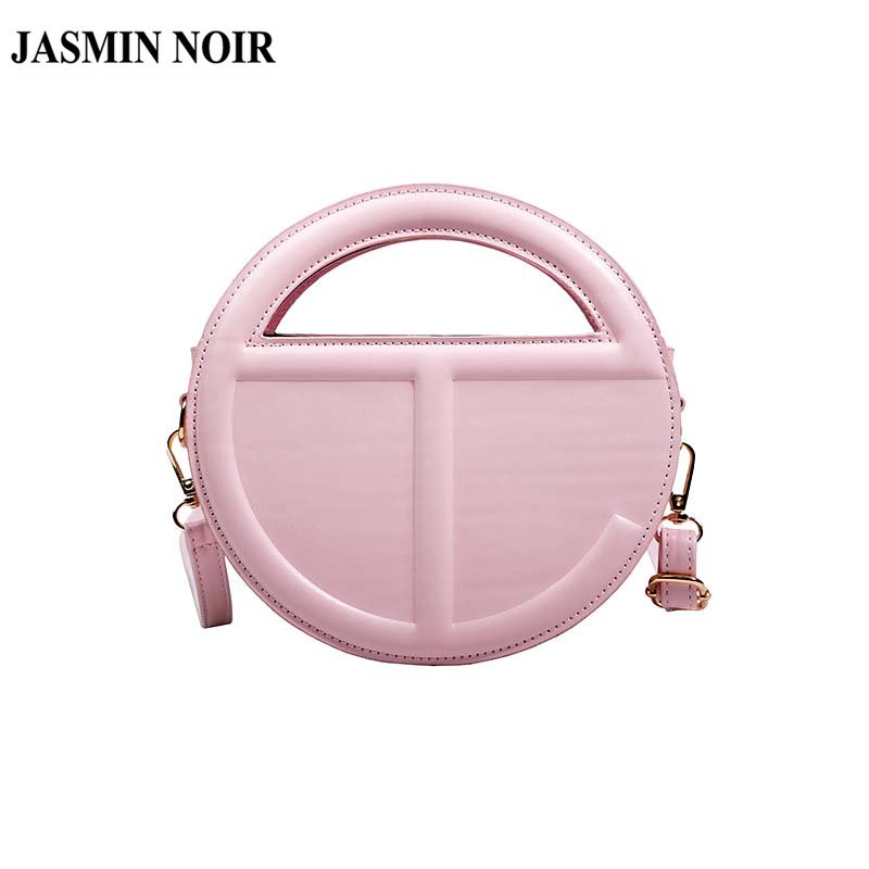 Túi Xách JASMIN NOIR Da PU Hình Tròn Nhỏ Màu Kẹo Ngọt Thời Trang Cho Nữ