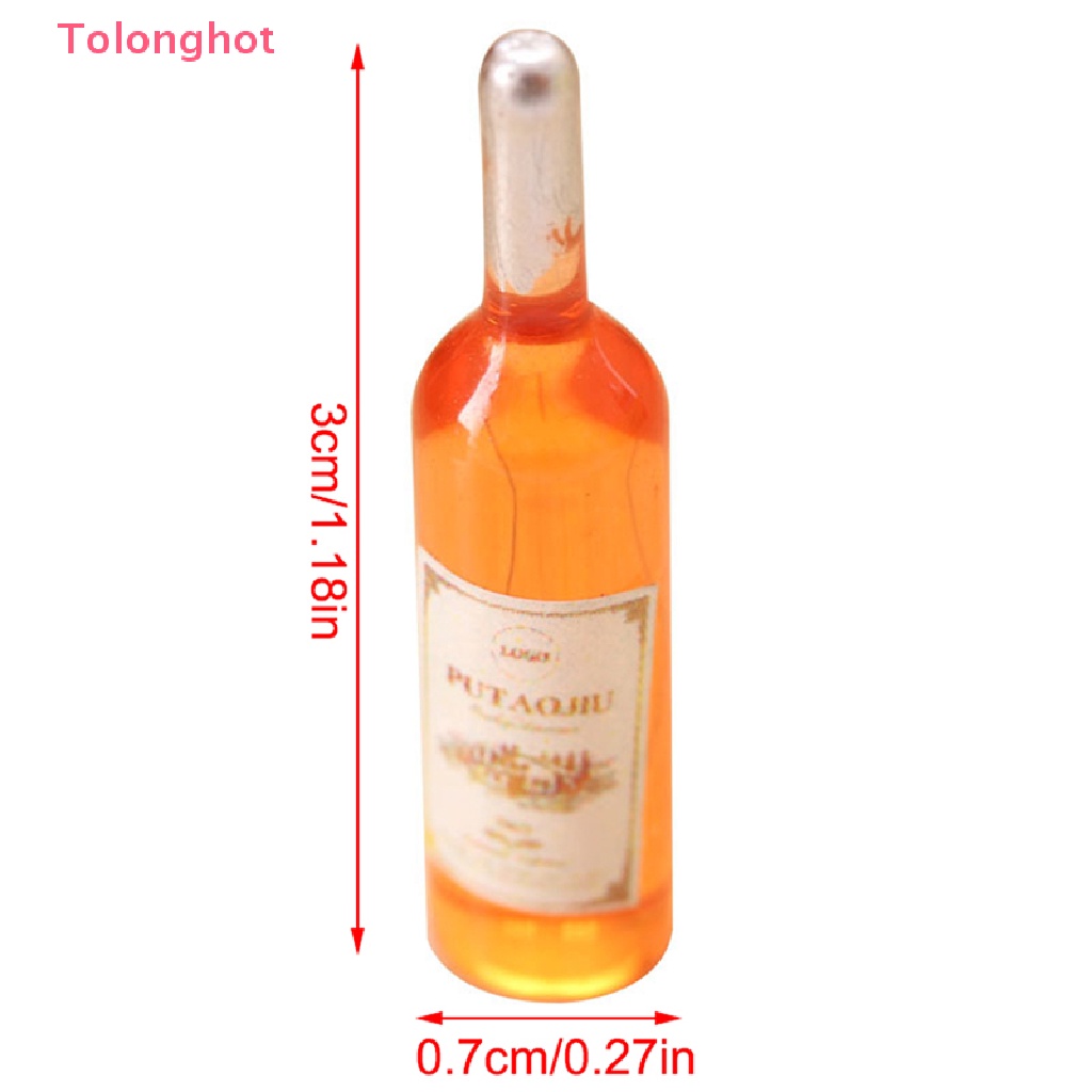 1 Bộ Mô Hình Giỏ Rượu Đỏ Tự Trang Trí Nhà Búp Bê Tỉ Lệ 1: 12