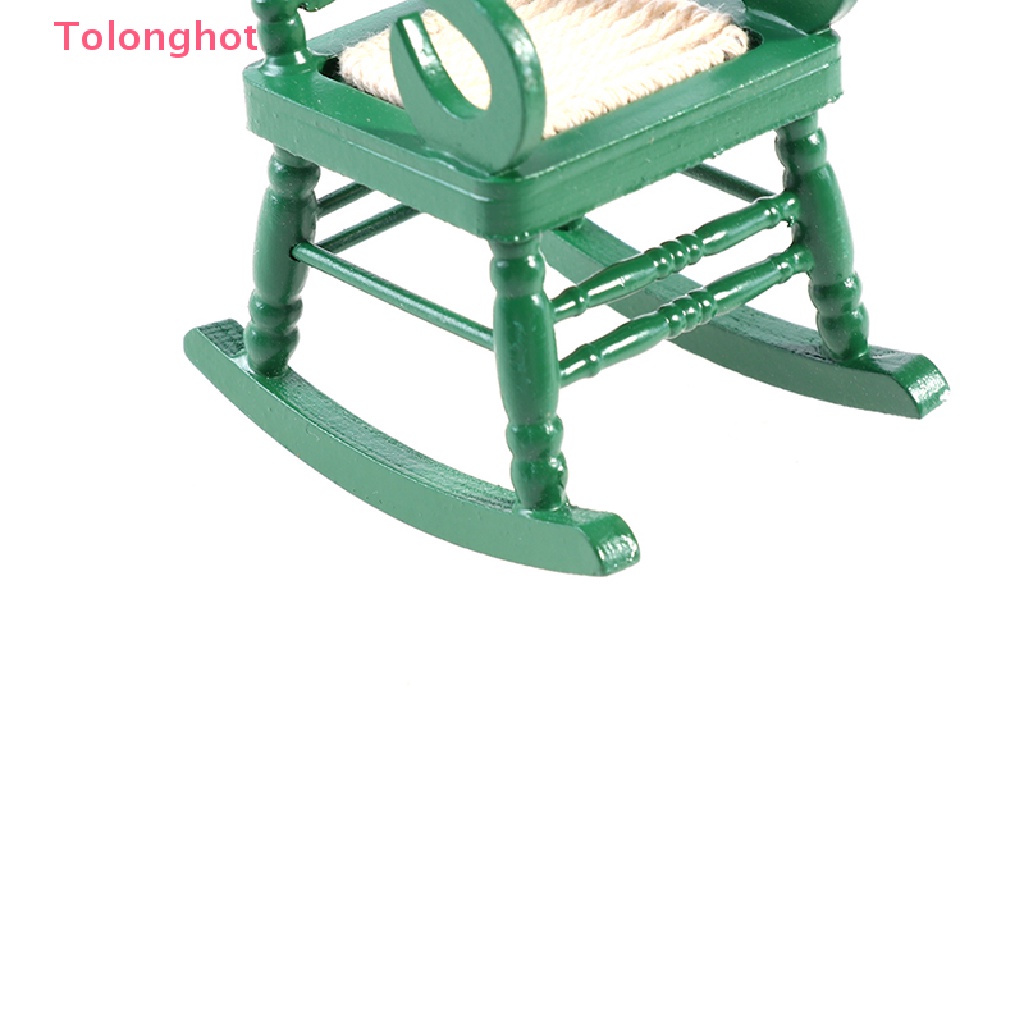Mô Hình Ghế Bập Bênh Mini Trang Trí Nhà Búp Bê Tỉ Lệ 1 / 12