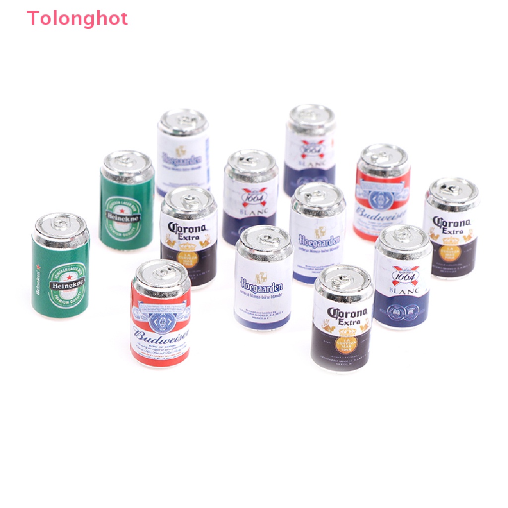 Set 4 Mô Hình Lon Bia Mini Trang Trí Nhà Búp Bê