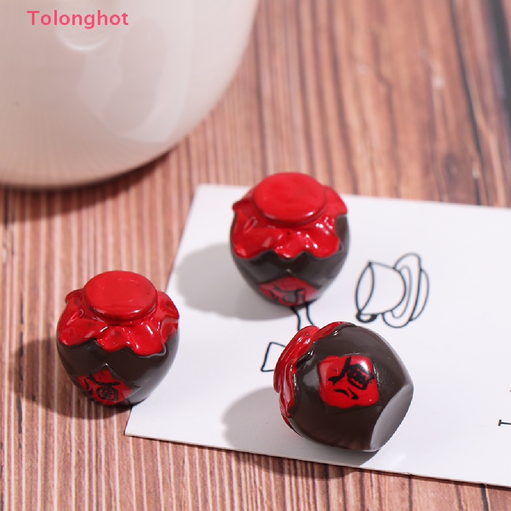 Bộ 3 Chai Rượu Mini Tỉ Lệ 1 / 12 Dùng Trang Trí Nhà Búp Bê