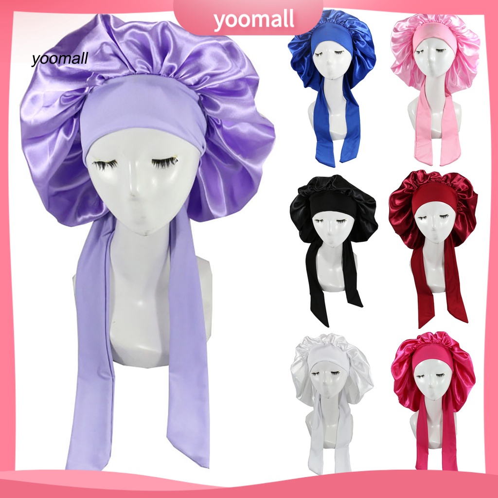 Mũ Trùm Tóc YO / YO / Bằng Lụa Satin Độ Co Giãn Cao Màu Trơn Dành Cho Salon Tóc