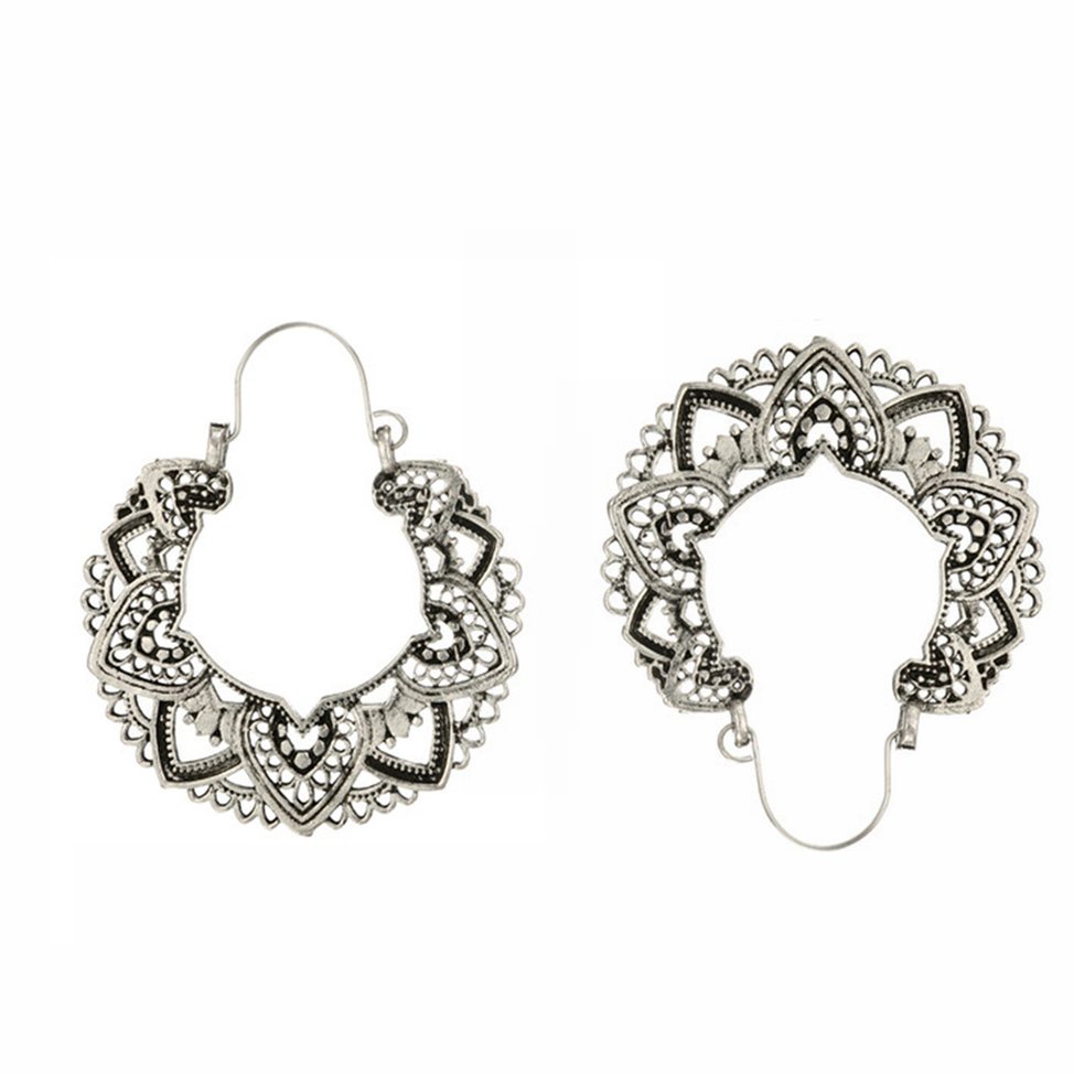 Ethnic Style Retro Earrings Hollow Totem Earrings Fashion Pattern Jewelry