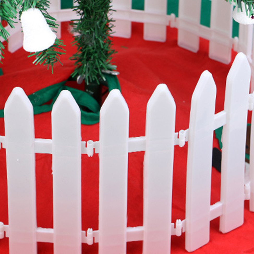 Plastic Christmas Tree Fence Courtyard Indoor Garden Fence White Decor