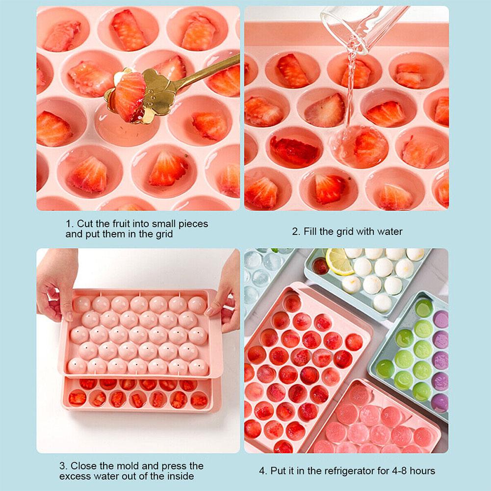 Khuôn Làm Đá Tròn Bằng Silicone DIY E8P5
