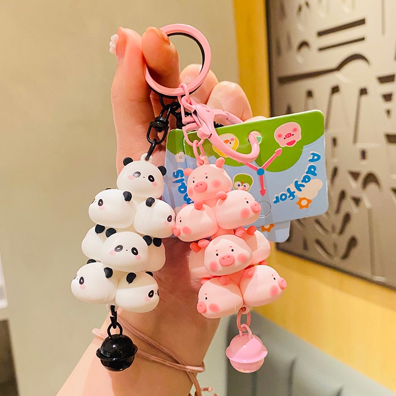 Móc Khóa Hình Heo Hoạt Hình Đáng Yêu