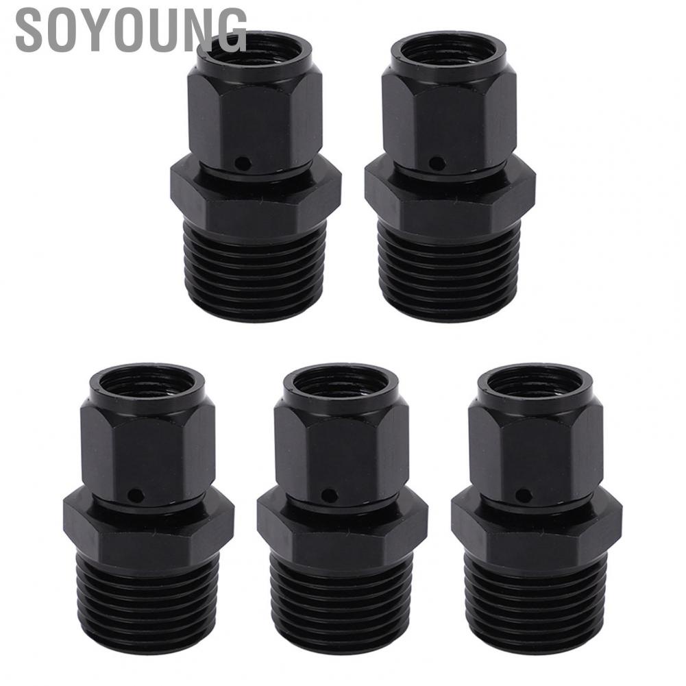 Soyoung 6AN To 1/2 NPT Adapter  Rustproof Aluminum Alloy Replacement Corrosion Proof Female Male Swivel for Fuel Filter Line