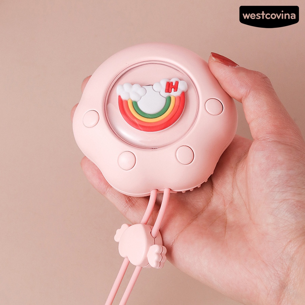 W🅢1 Bộ Quạt Làm Mát Đeo Cổ 3 Bánh Răng Cổng Sạc USB